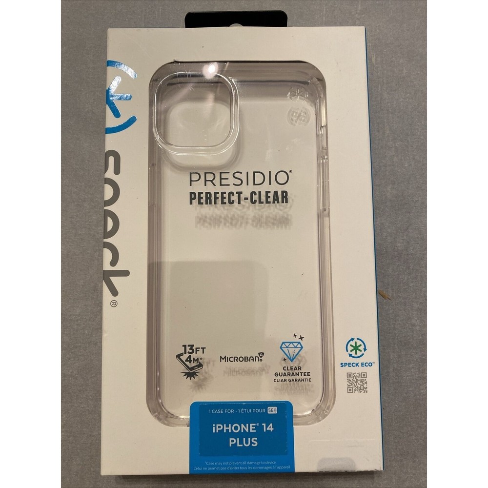 Speck Presidio Perfect Clear Drop Protection Case‎ for iPhone 14 Plus Magsafe